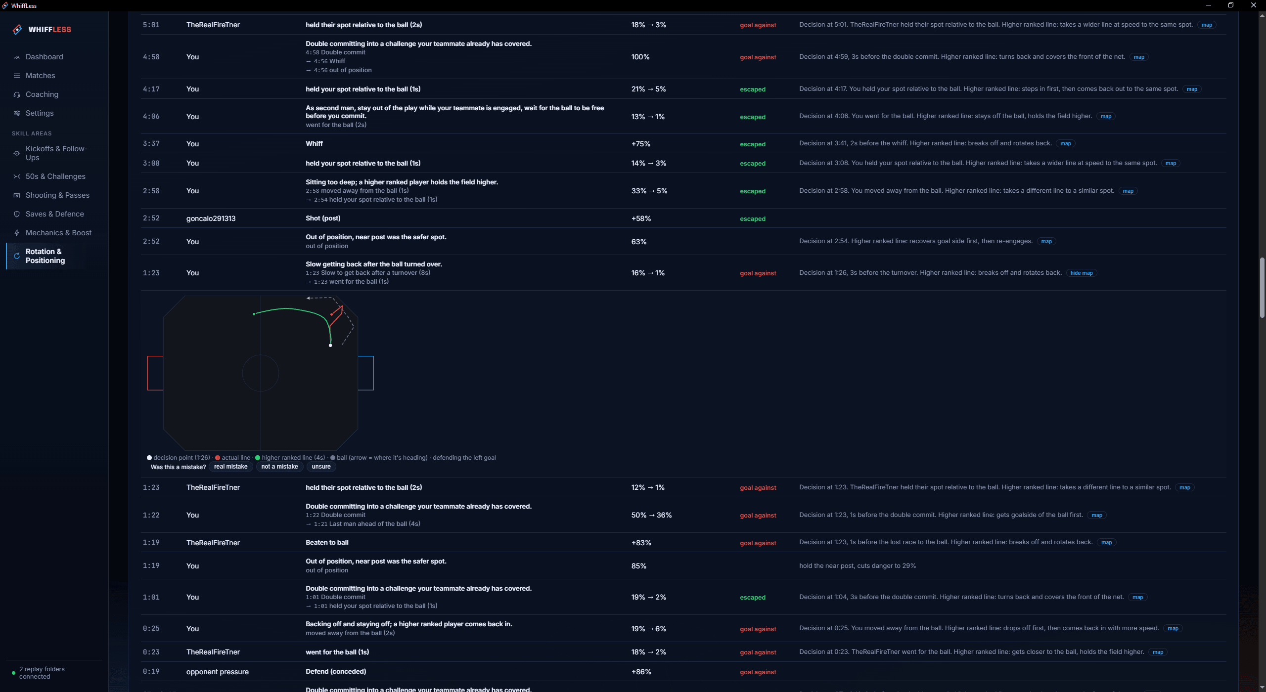 Rotation & Positioning screen in WhiffLess